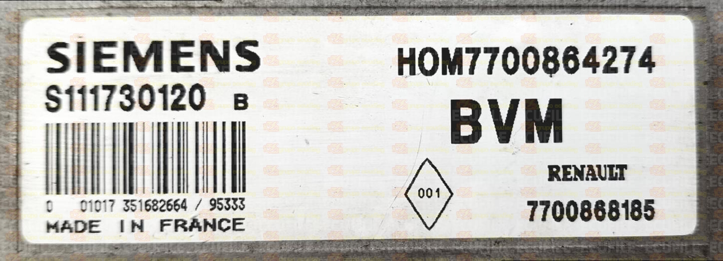 SIEMENS FENIX S111730120B RENAULT 7700868185 HOM7700864274 EEPROM MC68HC11