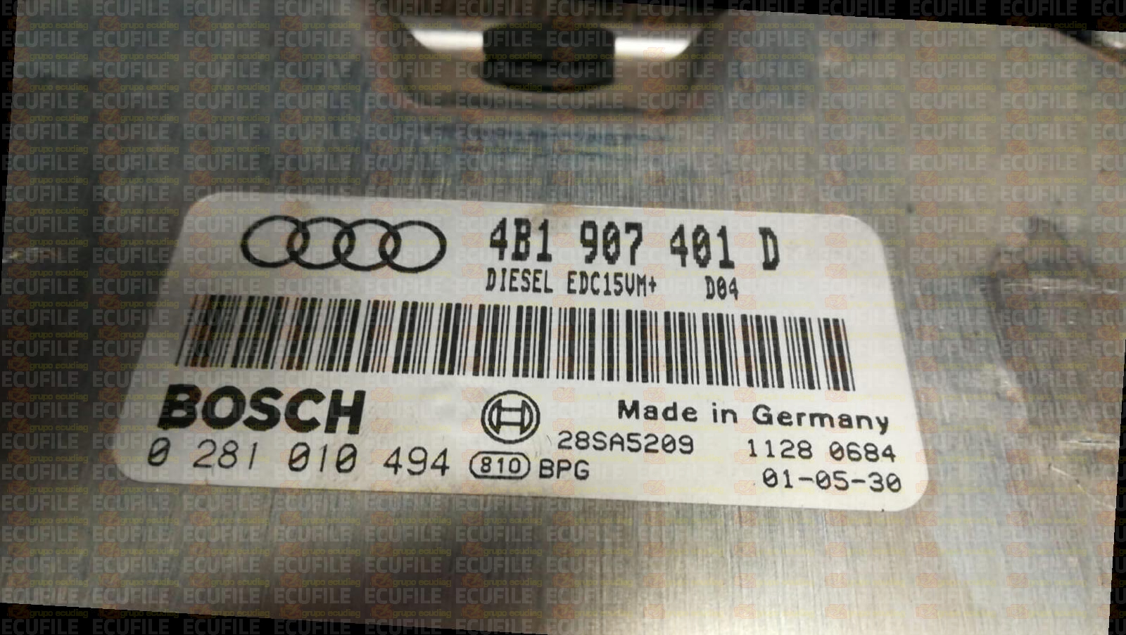 BOSCH EDC15VM+2.M1 0281010494 AUDI A6 2.5 TDI V6 155HP 4B1907401D 1037362486