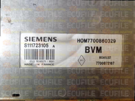 SIEMENS FENIX S111723105A RENAULT 7700872167 HOM7700860329 EEPROM MC68HC11