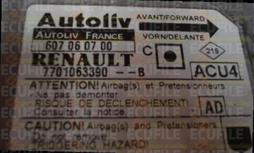 AUTOLIV ACU4 607060700 RENAULT MEGANE II 7701063390--B AD EEPROM 95160