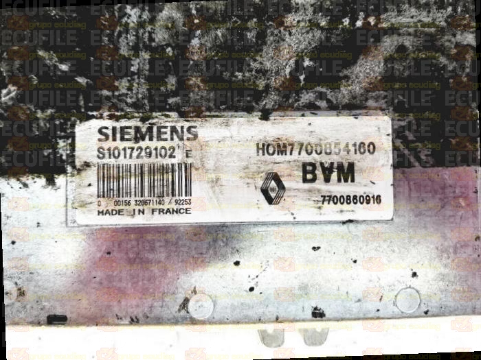 SIEMENS FENIX S101729102E RENAULT 7700860916 HOM7700854160 EEPROM MC68HC11