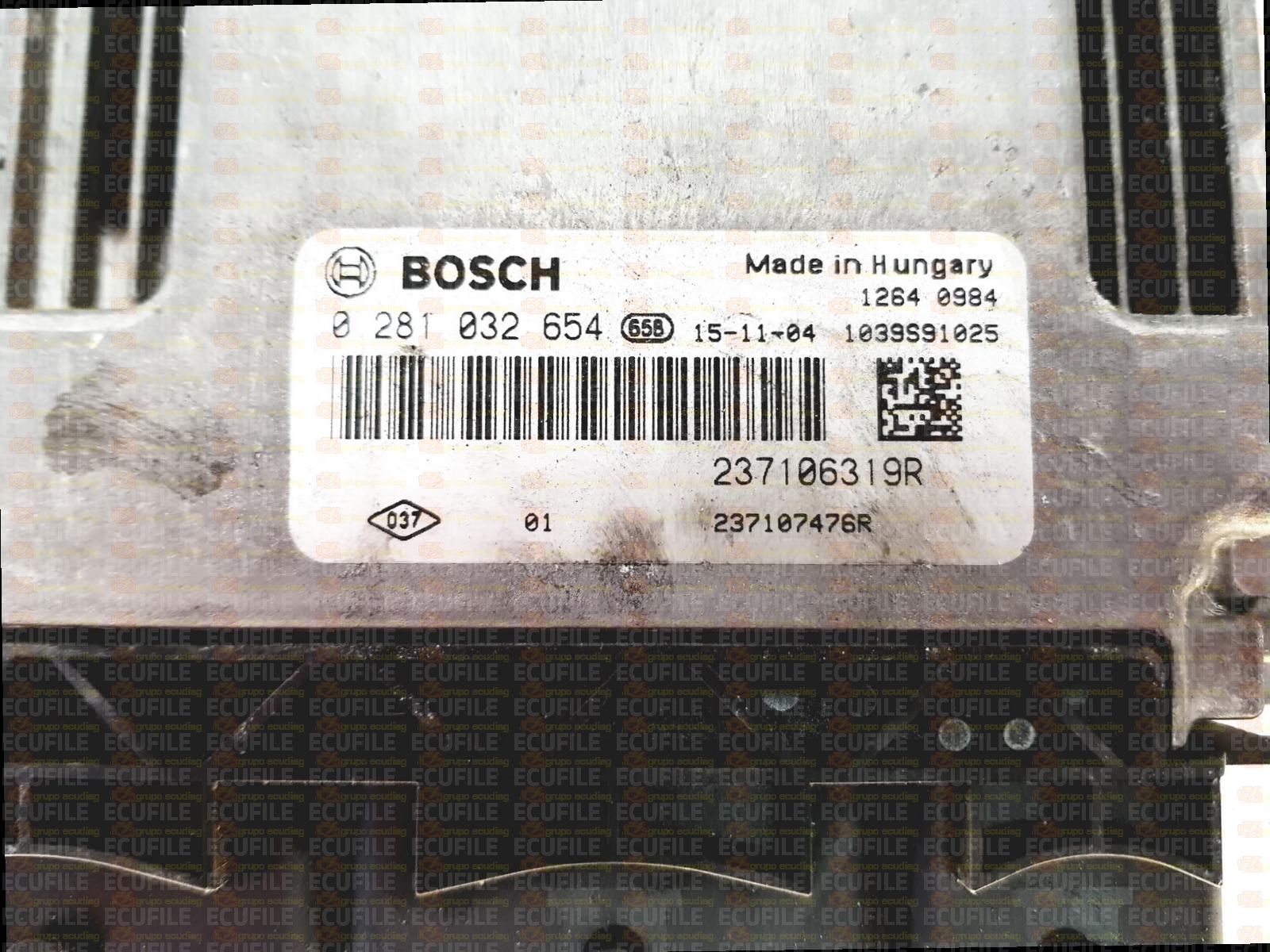 BOSCH EDC17C84-3.2 0281032654 RENAULT CAPTUR I 1.5 DCI 90HP 237106319R 237107476R 10SW009639