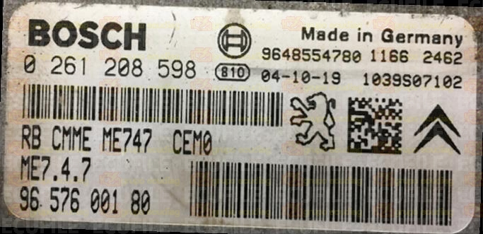 BOSCH ME7.4.7 0261208598 PSA 9657600180 EEPROM 95320