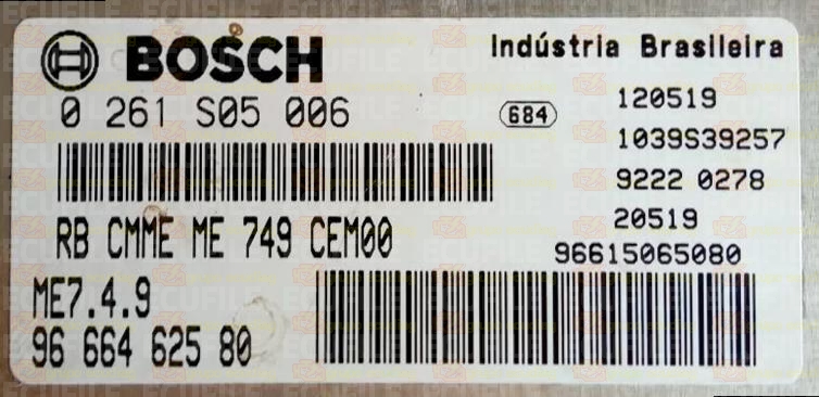 BOSCH ME7.4.9 0261S05006 PSA 9666462580 EEPROM 95320