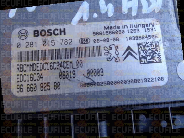 BOSCH EDC16C34-5.90 0281015782 CITROEN NEMO PEUGEOT BIPPER FIAT FIORINO 1.4 HDI JTD 68HP 9666082580 1037391713