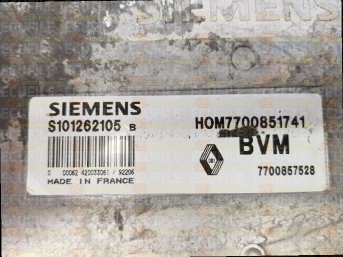 SIEMENS FENIX S101262105B RENAULT 7700857528 HOM7700851741 EEPROM MC68HC11