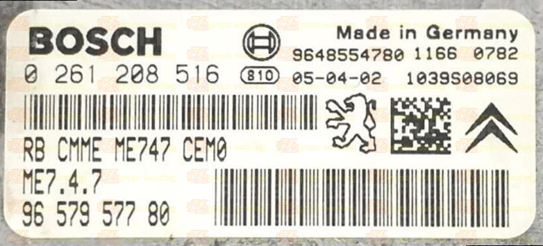 BOSCH ME7.4.7 0261208516 PSA 9657957780 EEPROM 95320