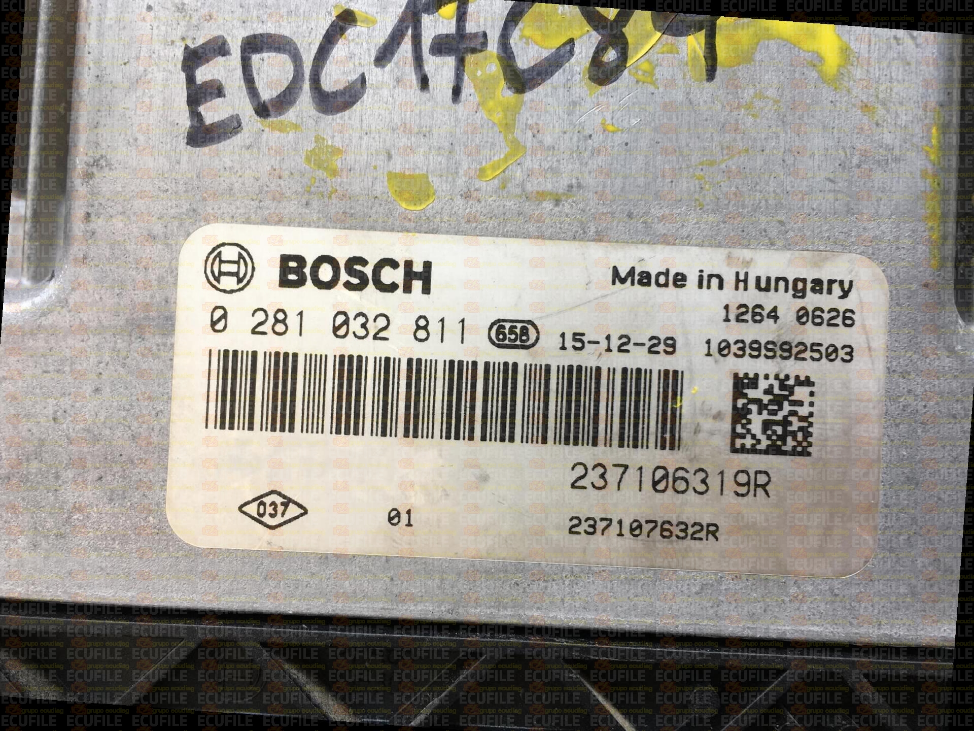 BOSCH EDC17C84-3.2 0281032811 RENAULT CAPTUR I 1.5 DCI 90HP 237106319R 237107632R 10SW006342