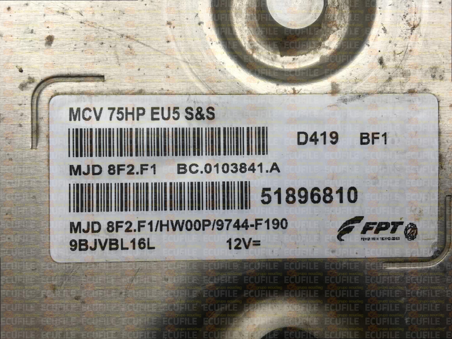 MAGNETI MARELLI MJD 8F2.F1 BC.0103841.A FIAT FIORINO 1.3 JTD 75HP 51896810 HW00P 9744F192