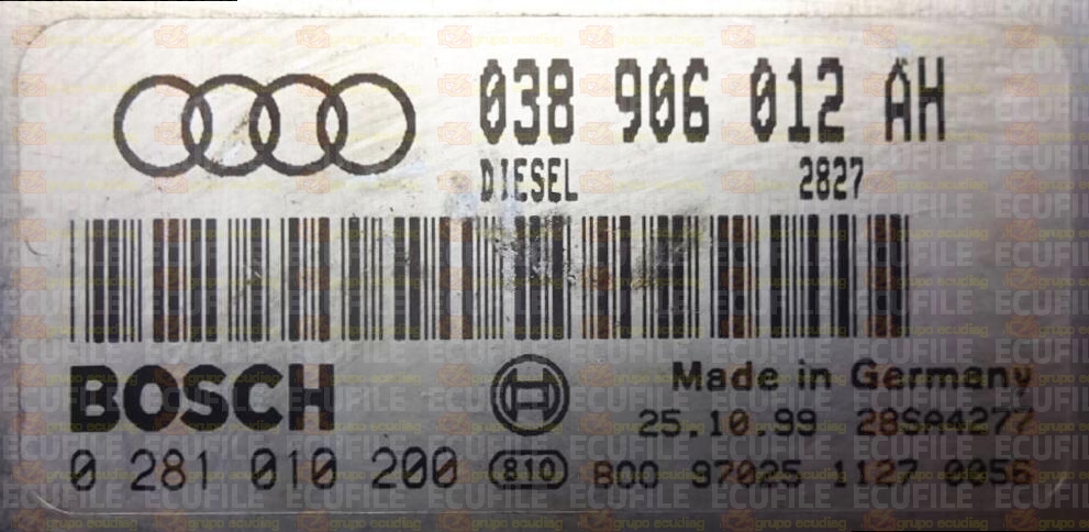 BOSCH EDC15VM+2.V1 0281010200 AUDI A4 I 1.9 TDI 110HP 038906012AH 1037352636 - 2827