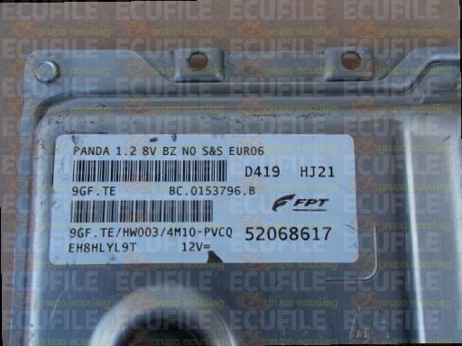 MAGNETI MARELLI 9GF.TE BC.0153796.B FIAT PANDA 1.2i 52068617 HW003 EEPROM 95640