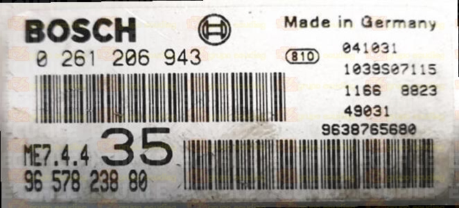 BOSCH ME7.4.4 0261206943 PSA 9657823880 EEPROM 95160