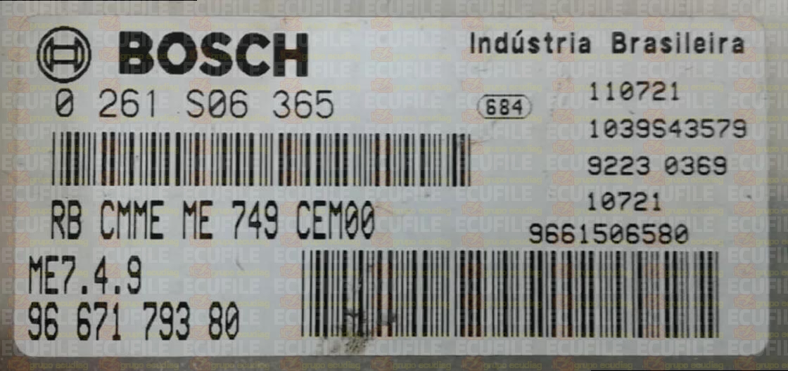 BOSCH ME7.4.9 0261S06365 PSA 9667179380 EEPROM 95320