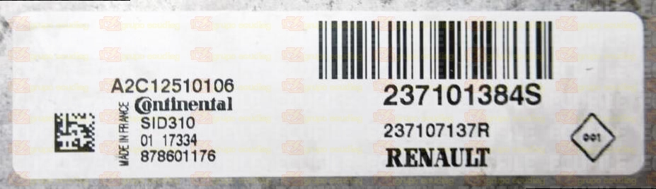 CONTINENTAL SID310 A2C12510106 RENAULT DACIA 237107137R 237101384S 