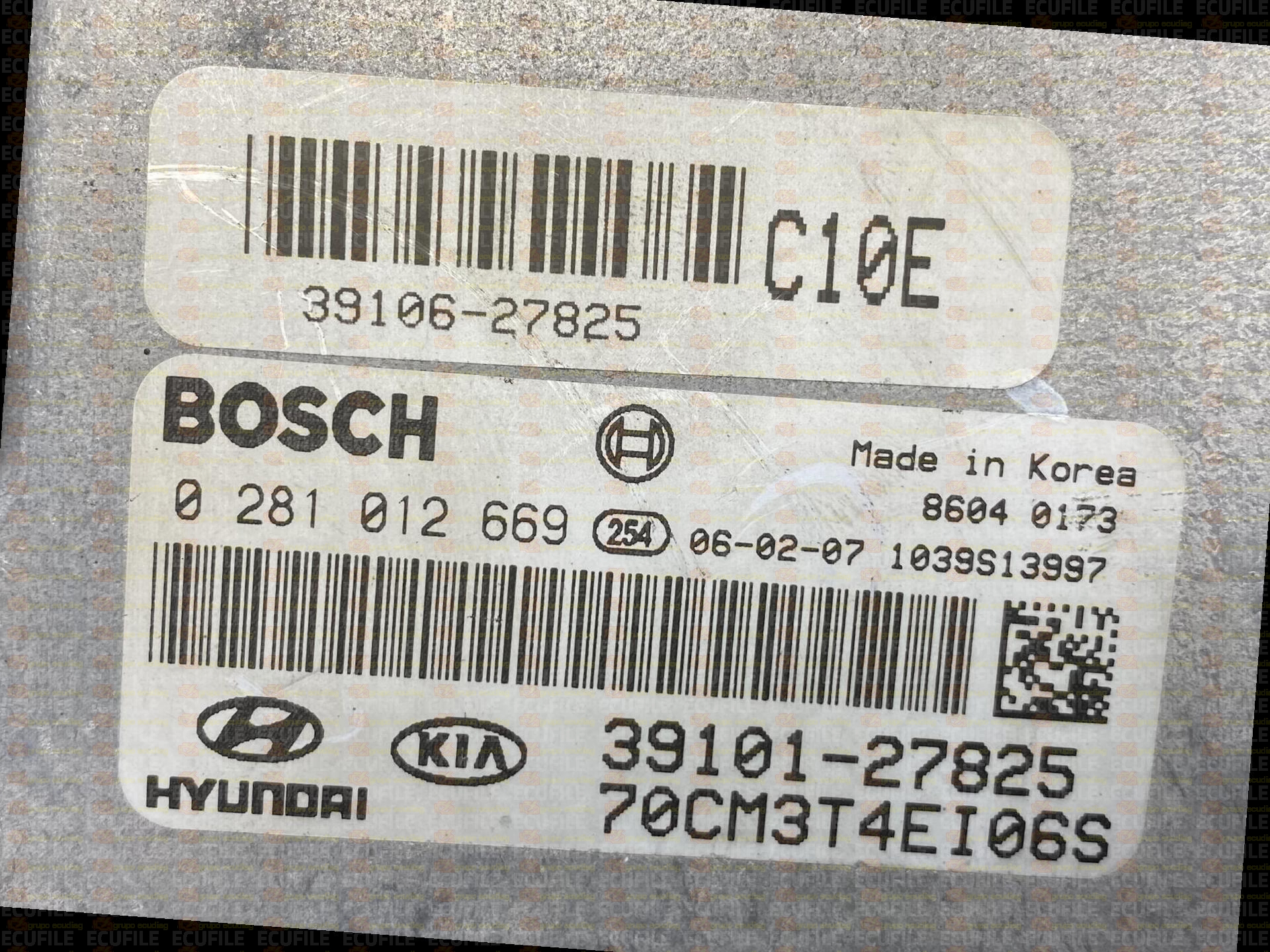 BOSCH EDC16C39-5.41 0281012669 HYUNDAI SANTA FE II 2.2 CRDI 150HP 39101-27825 1037379315