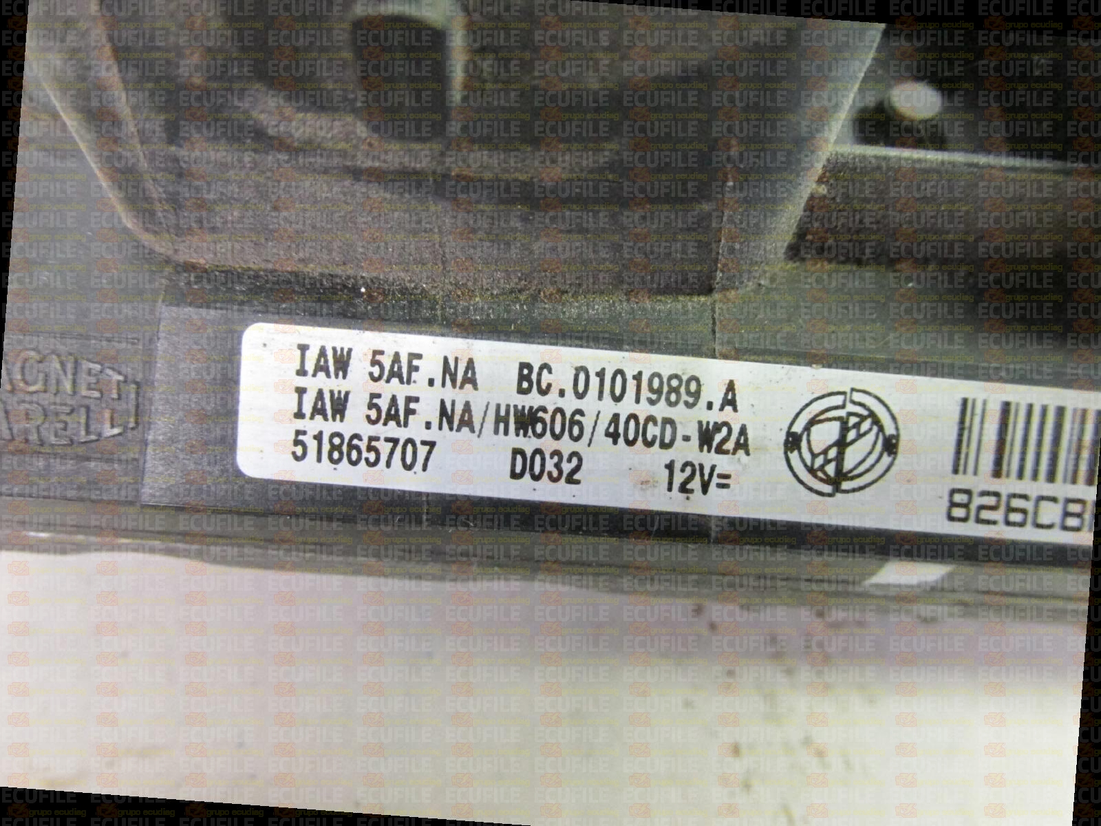 MAGNETI MARELLI IAW 5AF.NA BC.0101989.A FIAT 51865707 HW606 EEPROM 95160