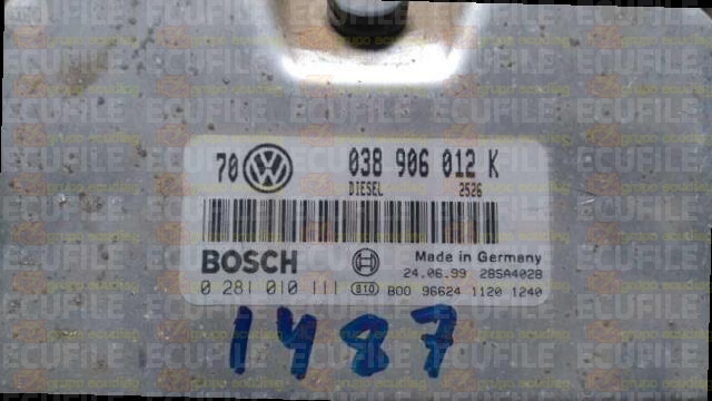 BOSCH EDC15VM+2.V1 0281010111 VOLKSWAGEN GOLF IV BORA 1.9 TDI 90HP 038906012K 2526