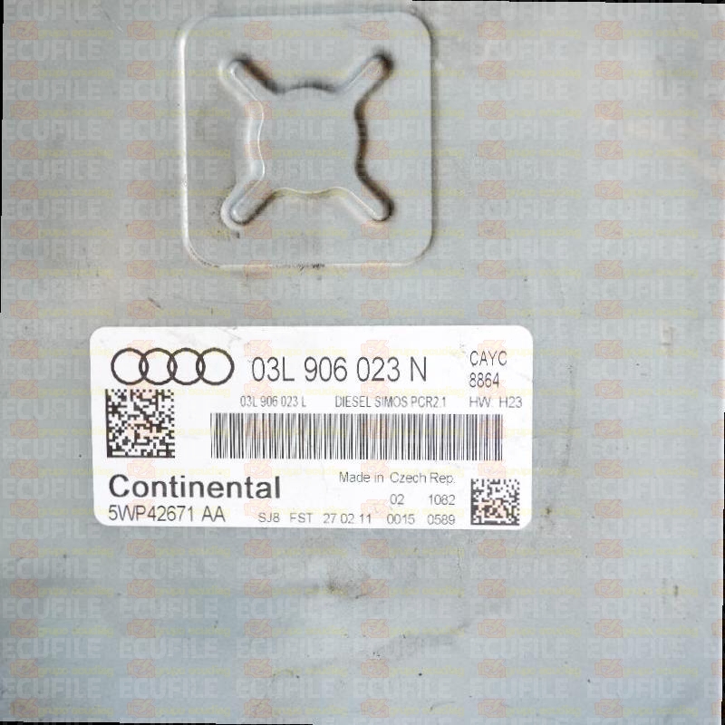 CONTINENTAL SIMOS PCR2.1 5WP42671AA AUDI A3 1.6 TDI 105HP 03L906023L 03L906023N SM2F0L9500000-8864