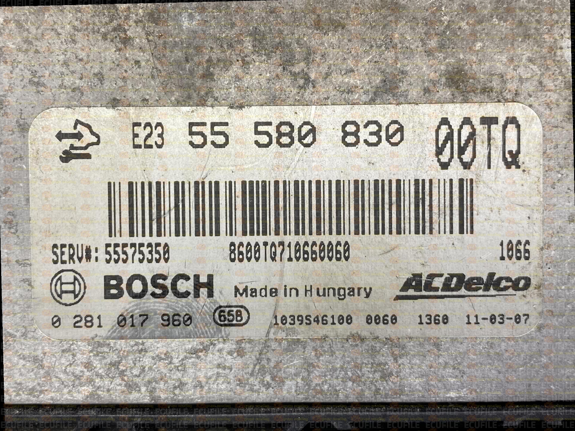 BOSCH EDC17C18-3.15 0281017960 OPEL CORSA IV (D) 1.3 CDTI 55KW 75HP L4 16V A13DTC LDV 55580830 00TQ 1037529797