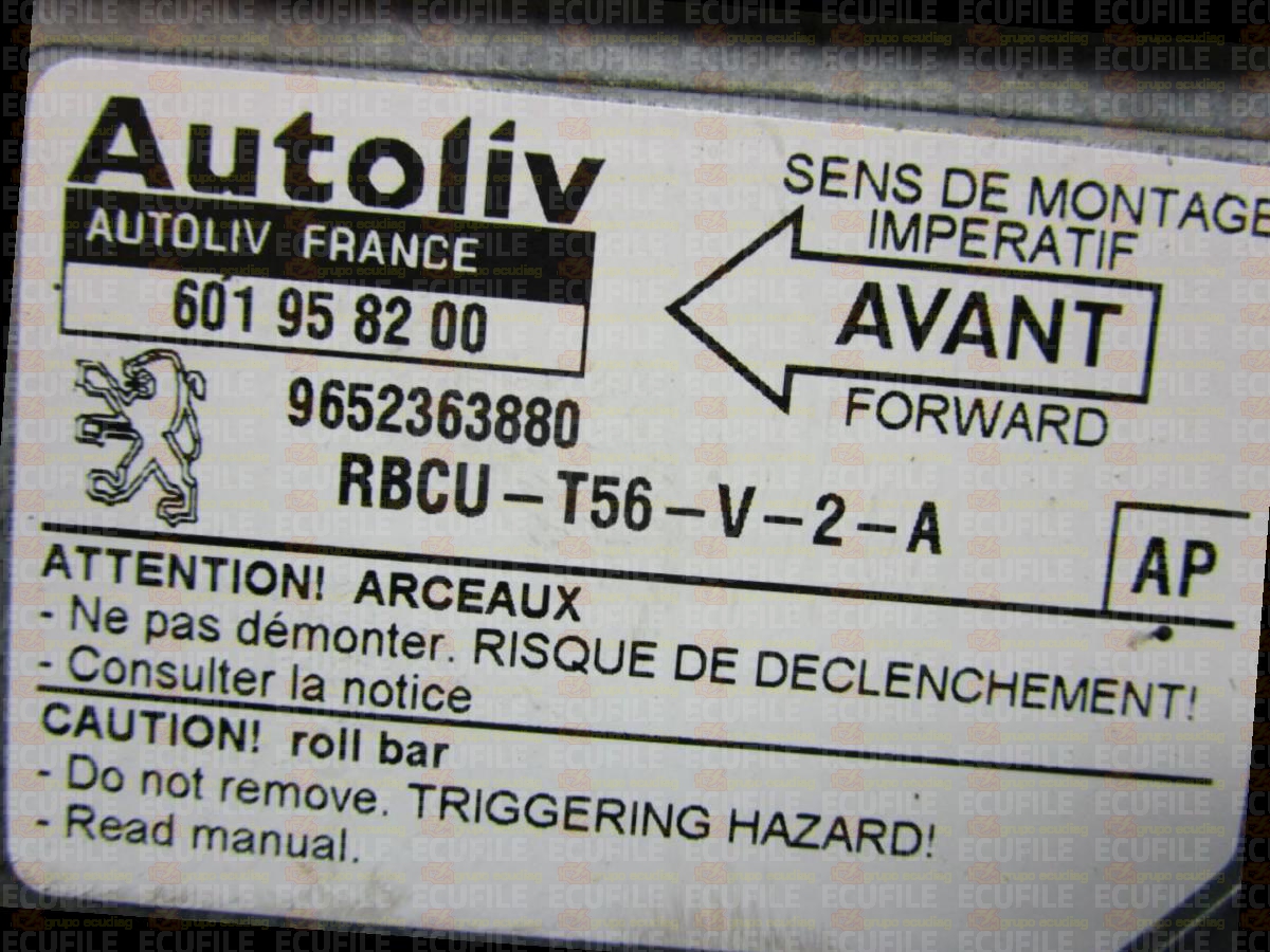 AUTOLIV 601958200 PEUGETO 307CC 9652363880 AP