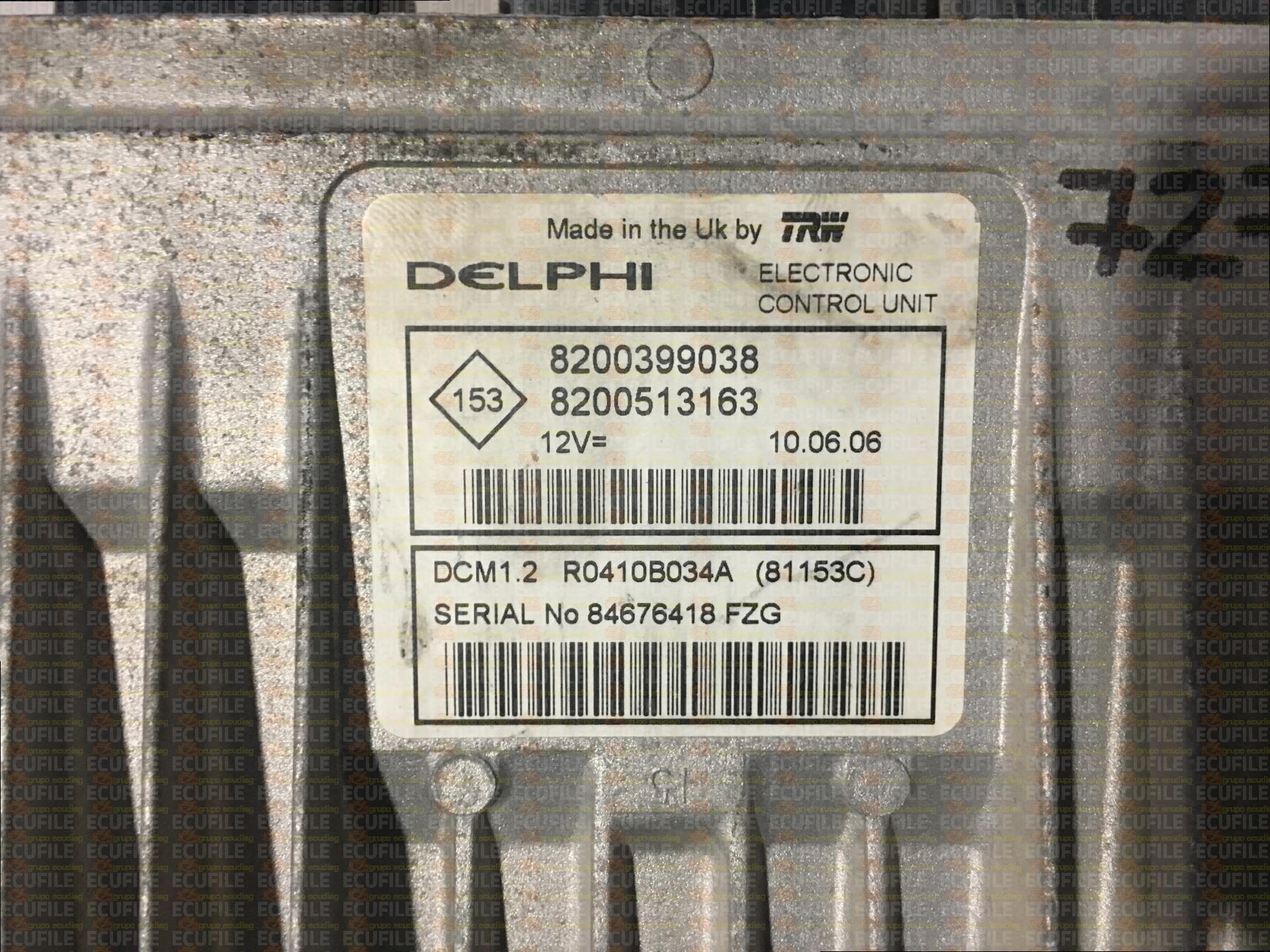 DELPHI TRW DCM1.2 R0410B034A 81153C NISSAN MICRA III 1.5 DCI 85HP 8200399038 8200513163 8200576586 - 4C40