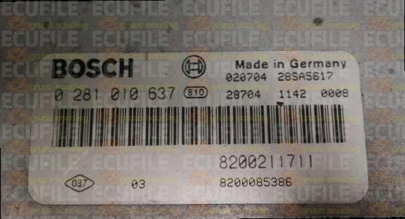 BOSCH EDC15C3-4.2 0281010637 RENAULT LAGUNA II 2.2 DCI 150HP 8200211711 8200085386 1037374795-740A