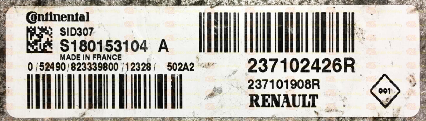CONTINENTAL SID307 S180153104A RENAULT DACIA 237102426R 237101908R 
