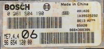 BOSCH ME7.4.4 0261S04190 PSA 9665412080 EEPROM 95160