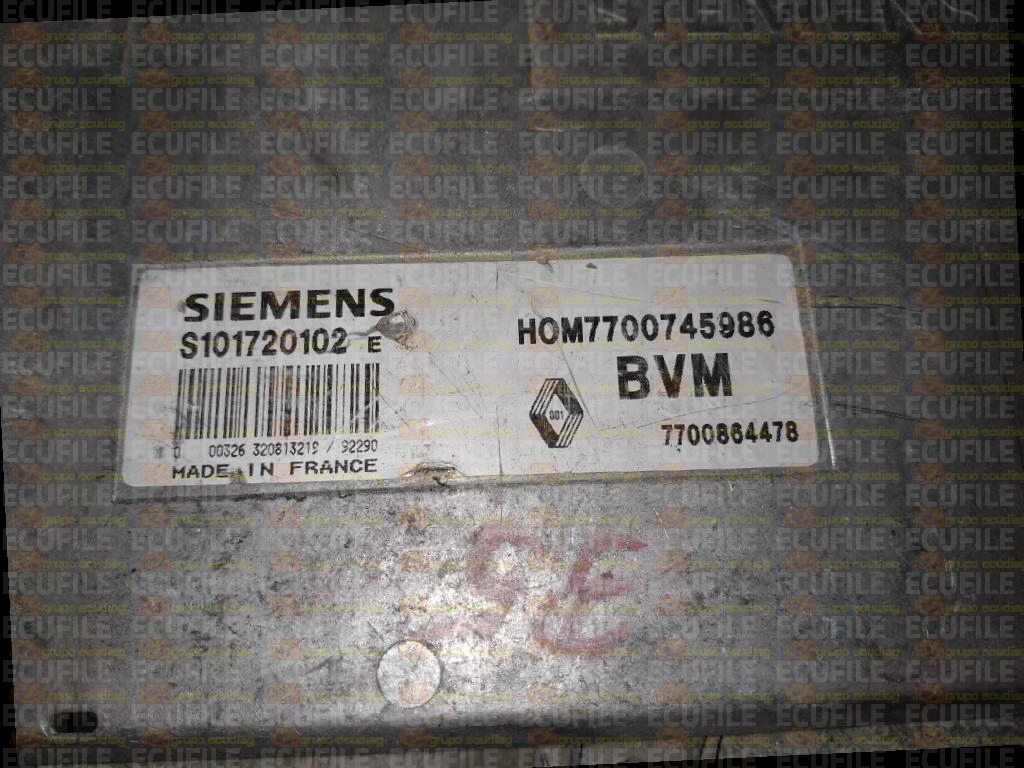 SIEMENS FENIX S101720102E RENAULT 7700864478 HOM7700745986 EEPROM MC68HC11