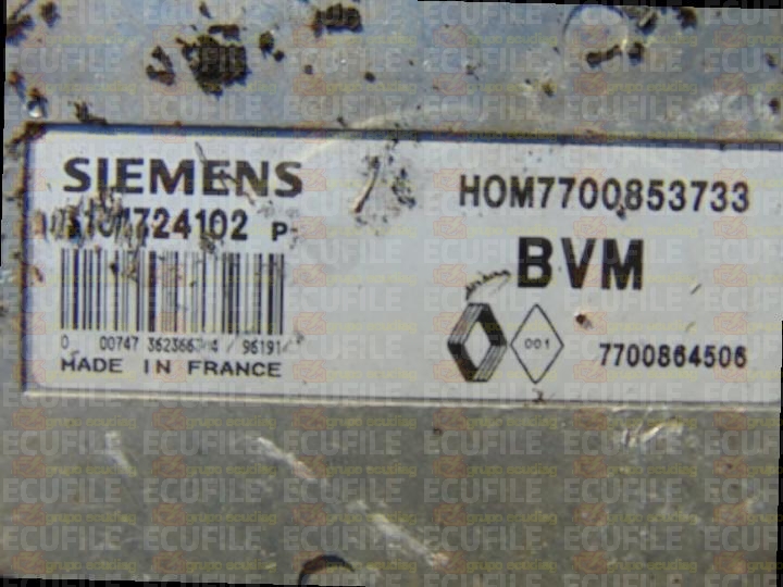 SIEMENS FENIX S101724102P RENAULT 7700864506 HOM7700853733 EEPROM MC68HC11