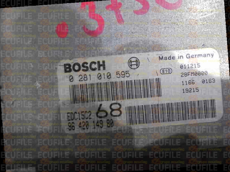 BOSCH EDC15C2-11.1 0281010595 CITROEN XSARA PICASSO 2.0 HDI 90HP 9642014980 1037353363