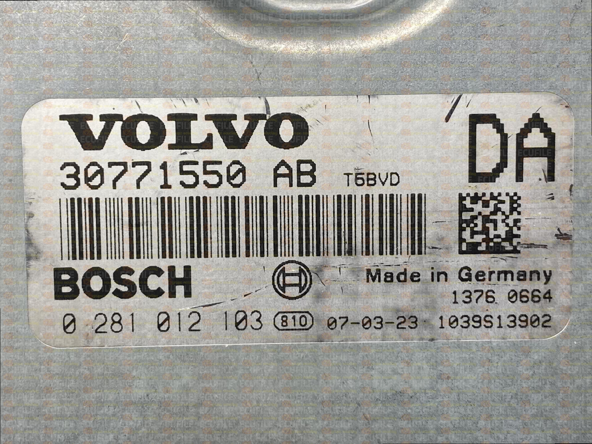 BOSCH EDC16C31-6.1 0281012103 VOLVO C70 II CC 2.4 D5 180HP 30771550 AB 1037510256