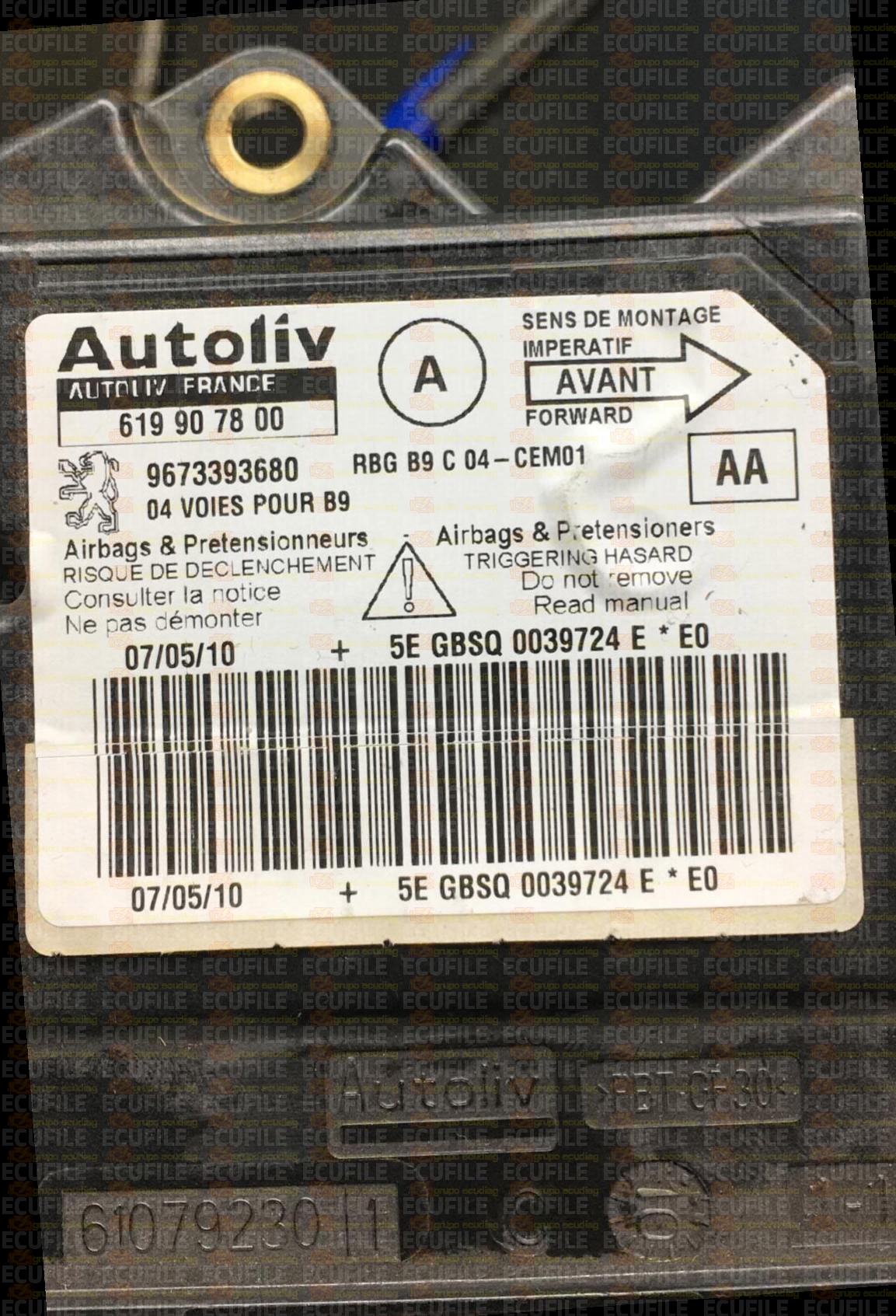 AUTOLIV 619907800 CITROEN BERLINGO PEUGEOT PARTNER 9673393680 AA