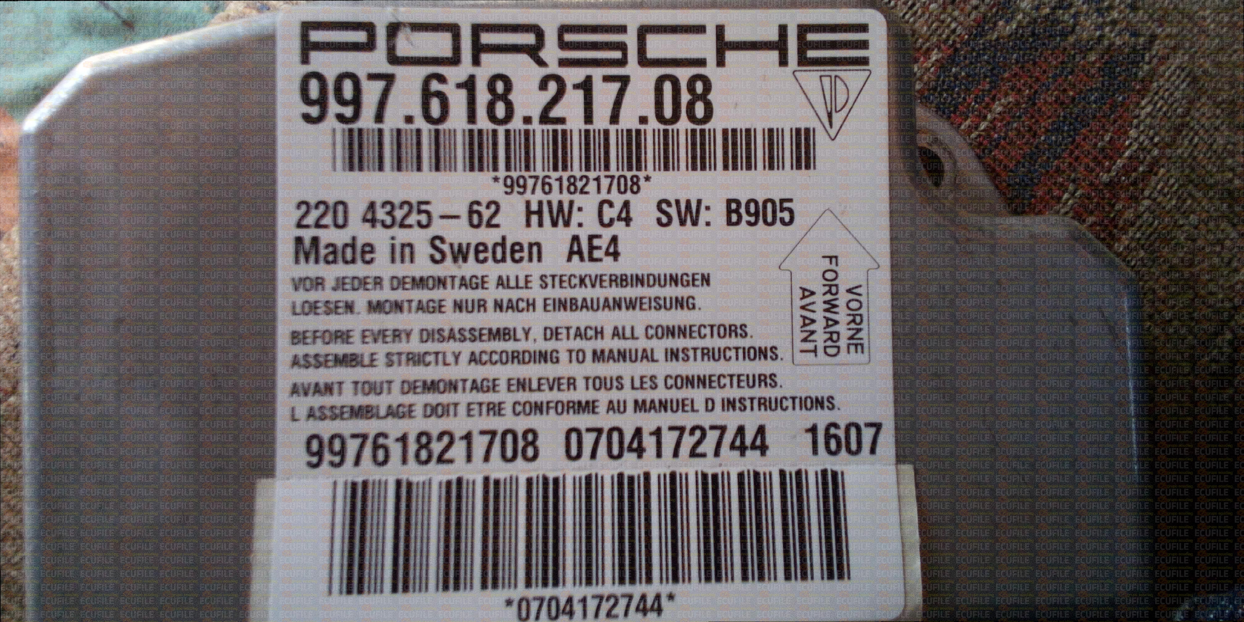 TRW PORSCHE CAYMAN 997361821708