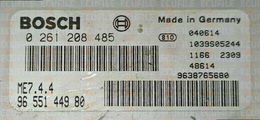BOSCH ME7.4.4 0261208485 PSA 9655144980 EEPROM 95160