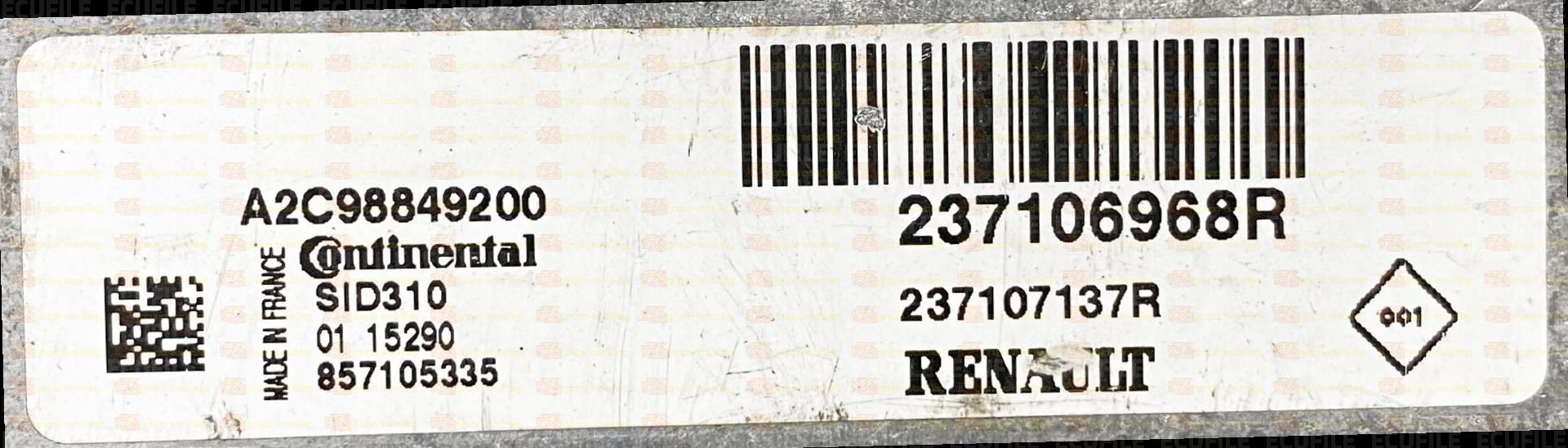 CONTINENTAL SID310 A2C98849200 RENAULT DACIA 237107137R 237106968R 