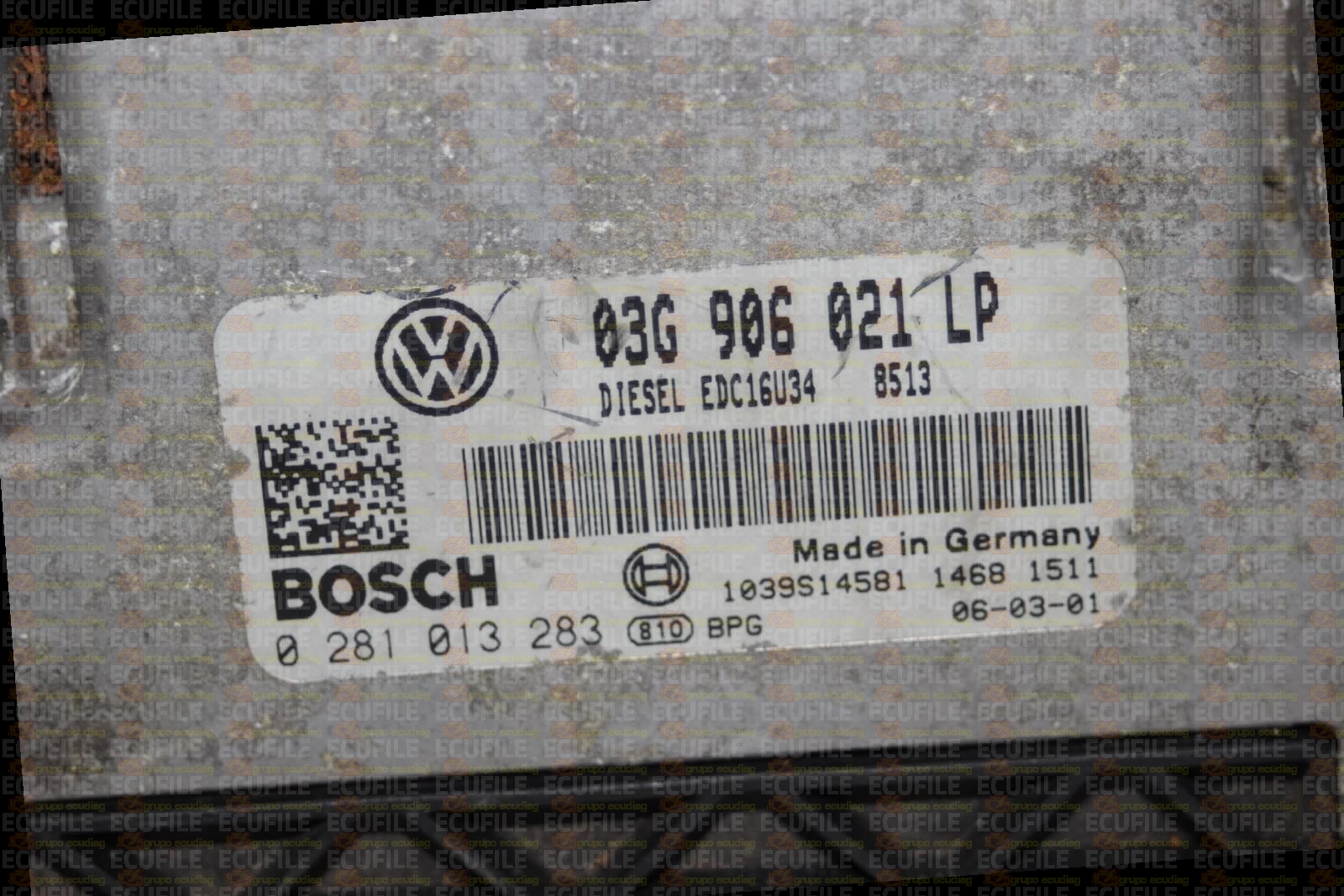 BOSCH EDC16U34-3.41 0281013283 SEAT ALTEA I TOLEDO III 2.0 TDI 140HP 03G906021LP 1037379745-8513