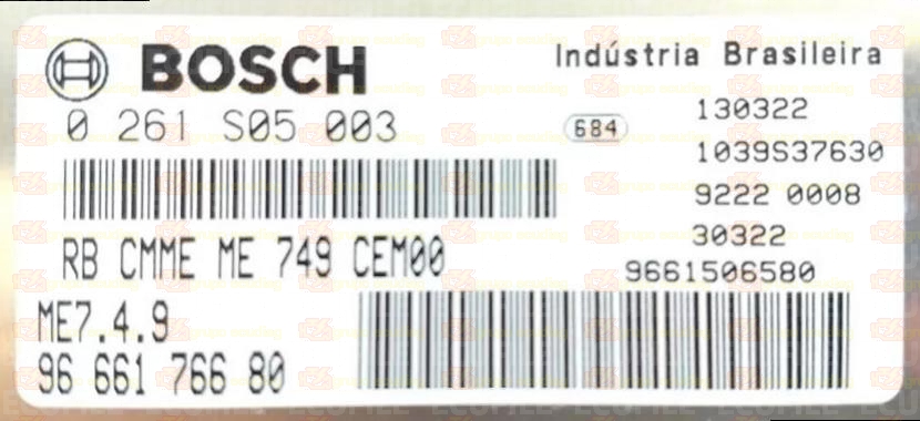 BOSCH ME7.4.9 0261S05003 PSA 9666176680 EEPROM 95320