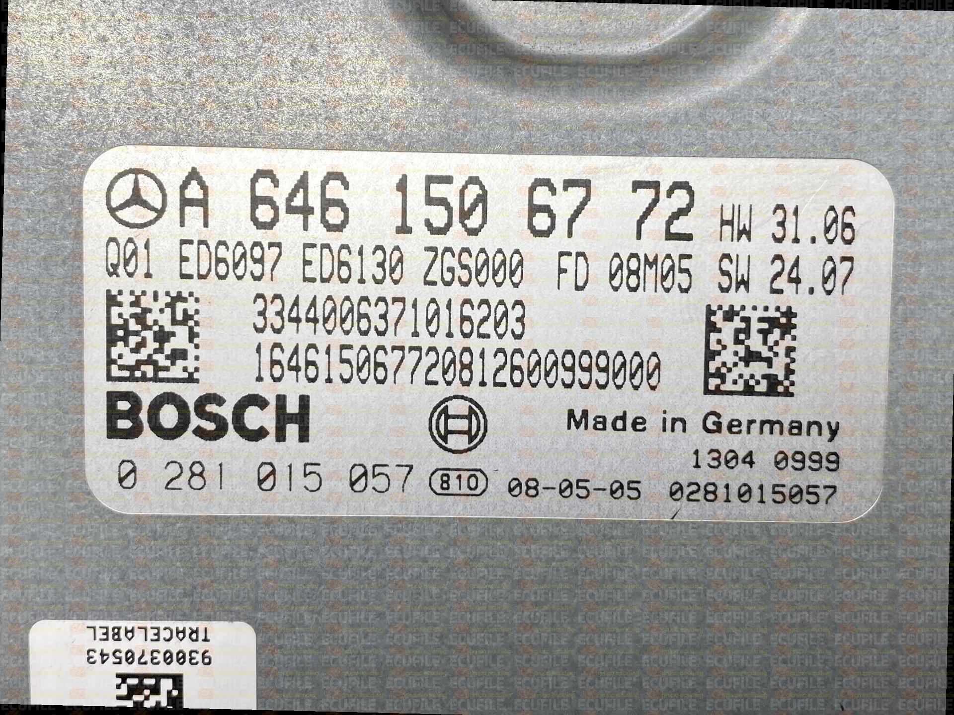 BOSCH EDC16CP31-8.20 0281015057 MERCEDES W639 VITO II VIANO I 115 2.2 CDI 150HP A6461506772 1037391217