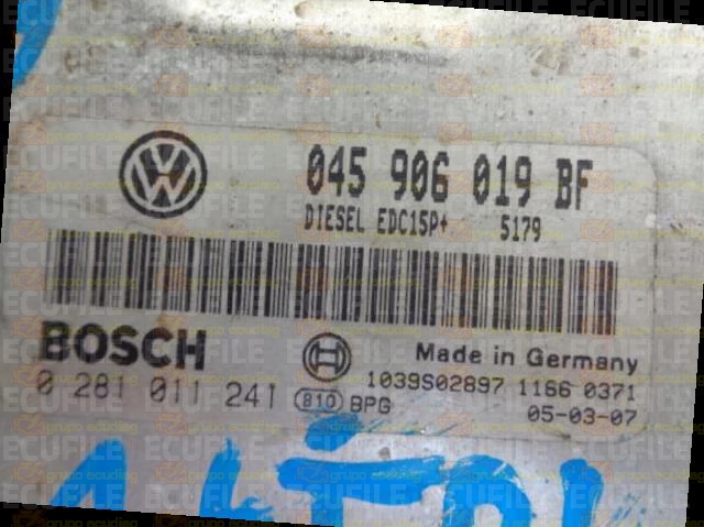 BOSCH EDC15P+22.4.2 0281011241 VOLKSWAGEN POLO 1.4 TDI 75HP 045906019BF 1037368175