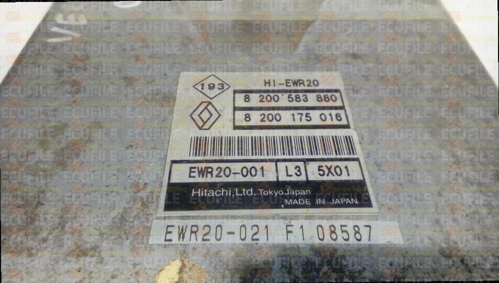 HITACHI HI-EWR20 EWR20-001 L3 5X01 RENAULT VELSATIS I 3.5i V6 24V 240HP 8200175016 8200583880 EEPROM 93C66