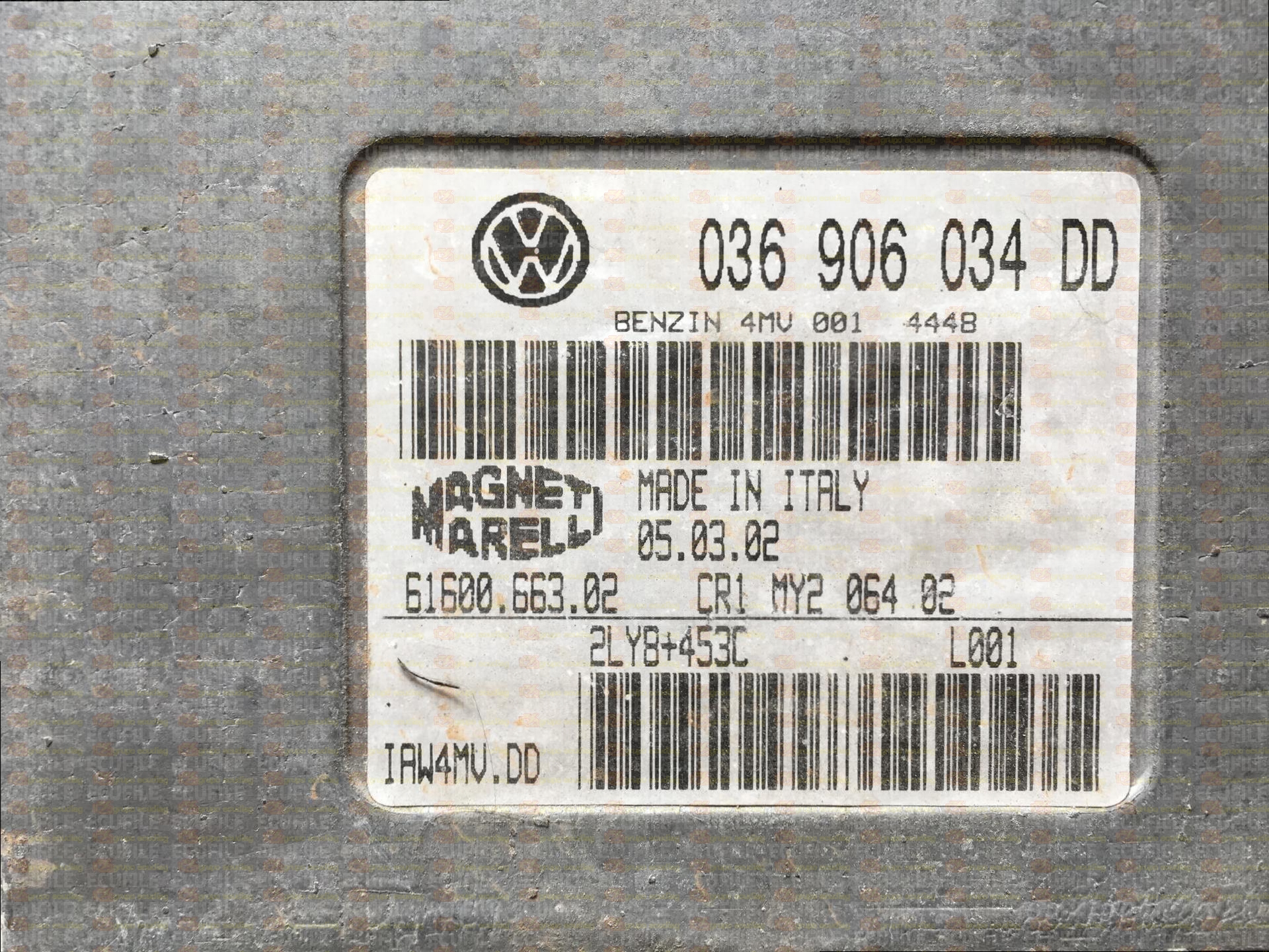 MAGNETI MARELLI IAW 4MV.DD 61600.663.02 VOLKSWAGEN POLO IV 1.4i 75HP 036906034DD 4448