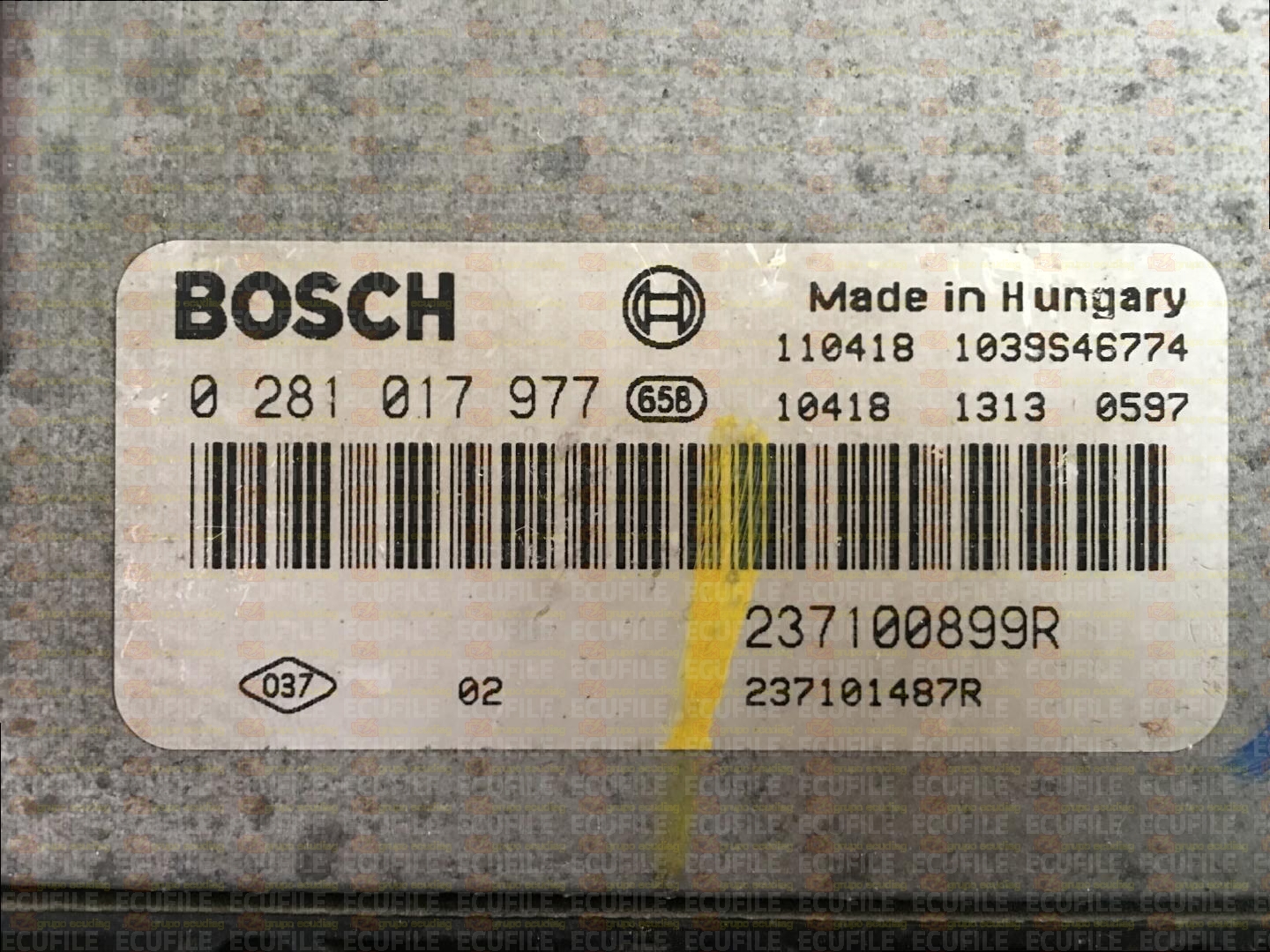 BOSCH EDC17C11-3.4 0281017977 RENAULT MASTER III 2.3 DCI 125HP 237100899R 237101487R 1037514576-237101572R