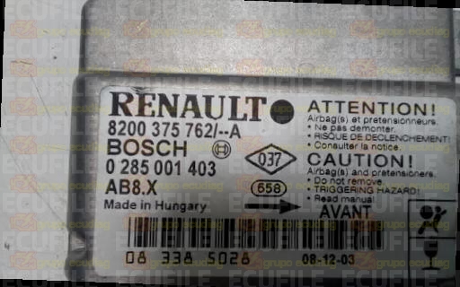 BOSCH AB8.X 0285001403 RENAULT CLIO II 8200375762--A EEPROM HC912B32