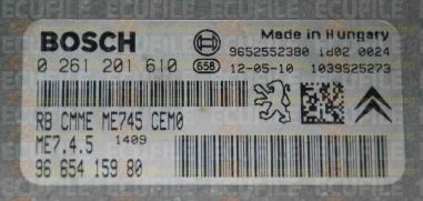 BOSCH ME7.4.5 0261201610 PSA 9665415980 EEPROM 95320