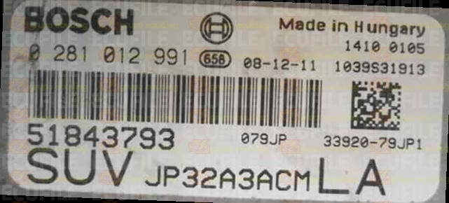 BOSCH EDC16C39-5.P0 0281012991 SUZUKI 33920-79JP1 FIAT 51843793 SUV JP32A3ACM LA EEPROM 95640
