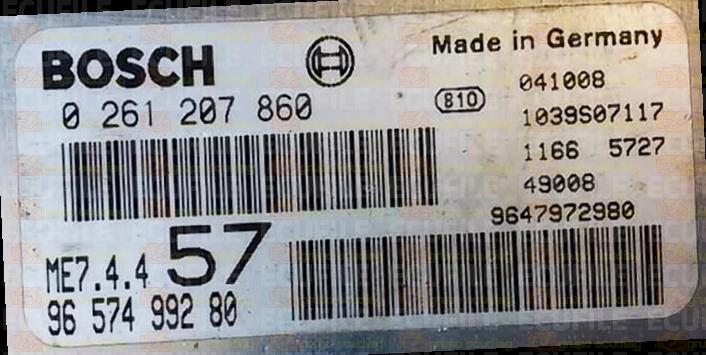 BOSCH ME7.4.4 0261207860 PSA 9657499280 EEPROM 95160