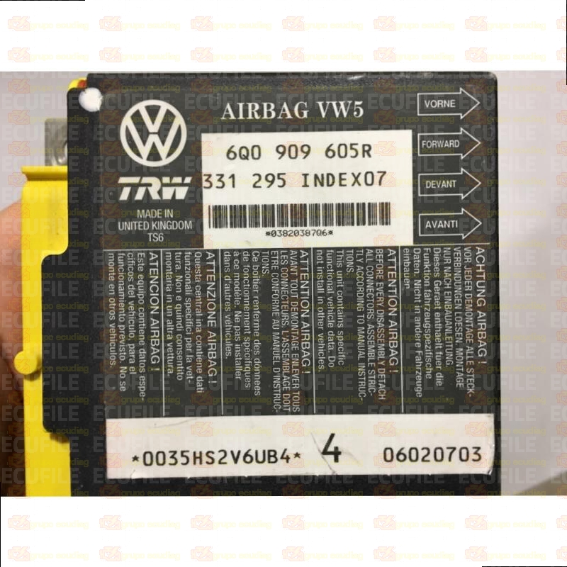 TRW 331295 SEAT IBIZA CORDOBA 6Q0909605R VW5 INDEX 07 EEPROM 24C08