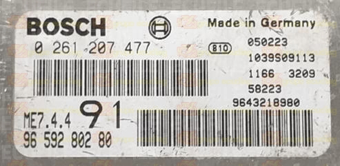 BOSCH ME7.4.4 0261207477 PSA 9659280280 EEPROM 95160