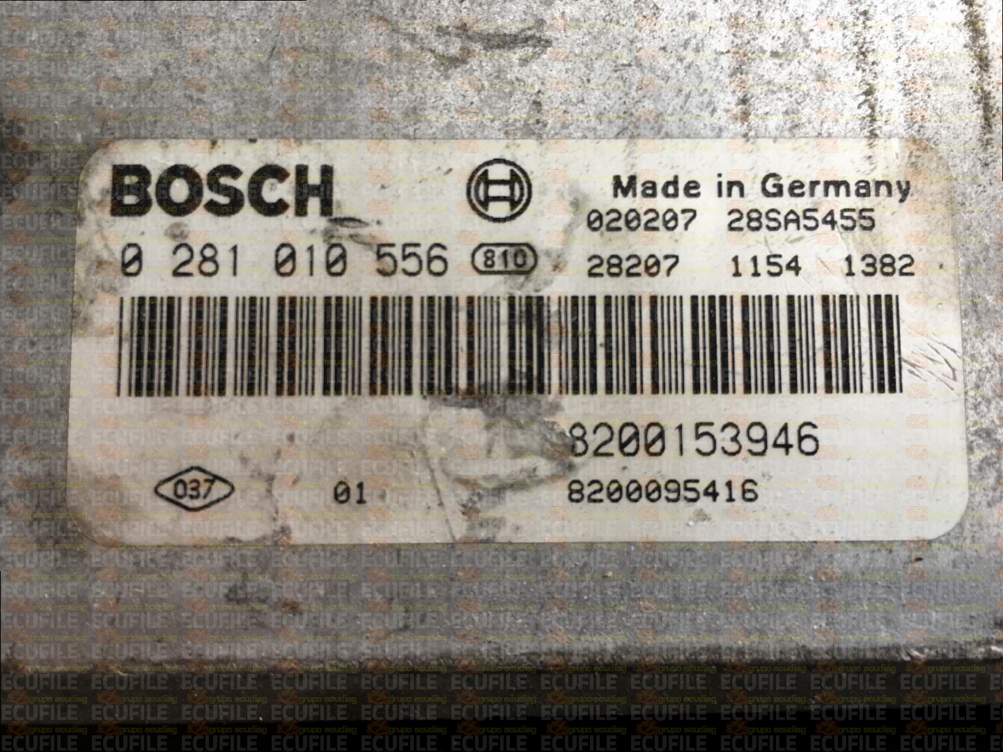 BOSCH EDC15C3-4.1 0281010556 RENAULT LAGUNA II 1.9 DCI 120HP 8200153946 8200095416 1037366217-7400
